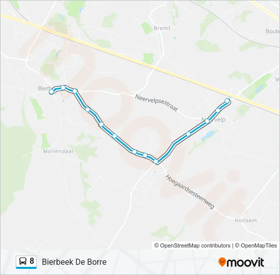 8 Bus Line Map
