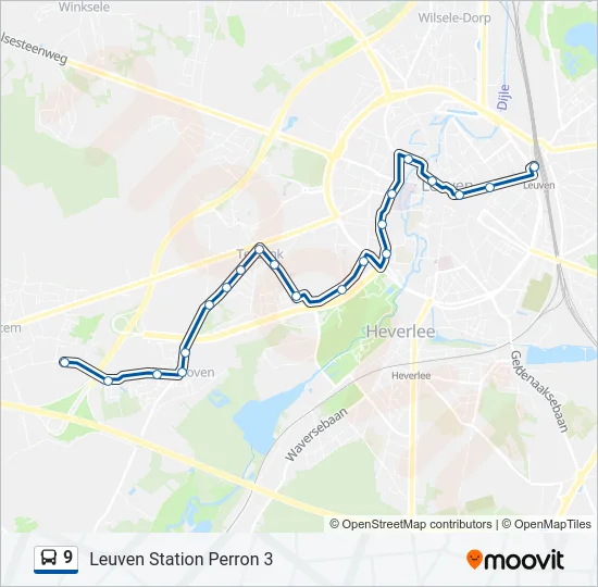 9 Bus Line Map