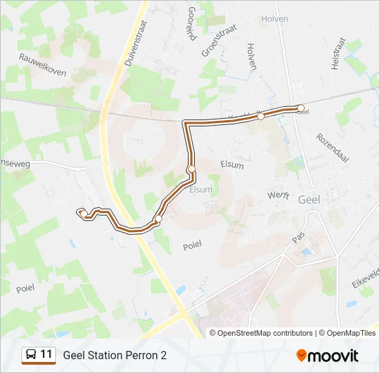11 Bus Line Map