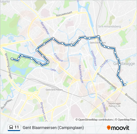11 Bus Line Map