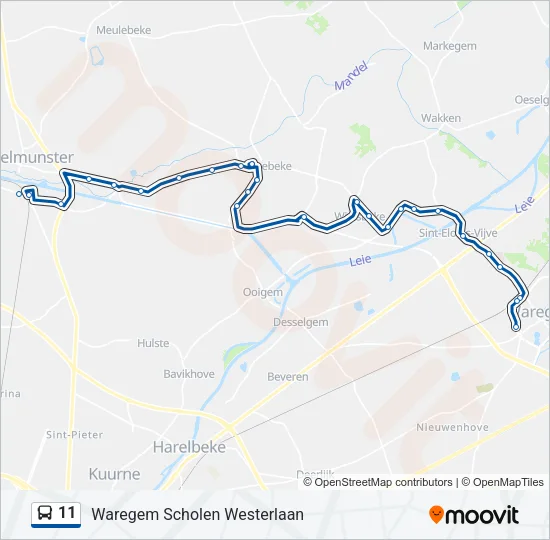 11 Bus Line Map