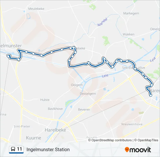 11 Bus Line Map