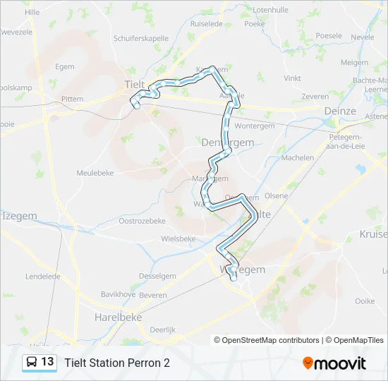 13 Bus Line Map