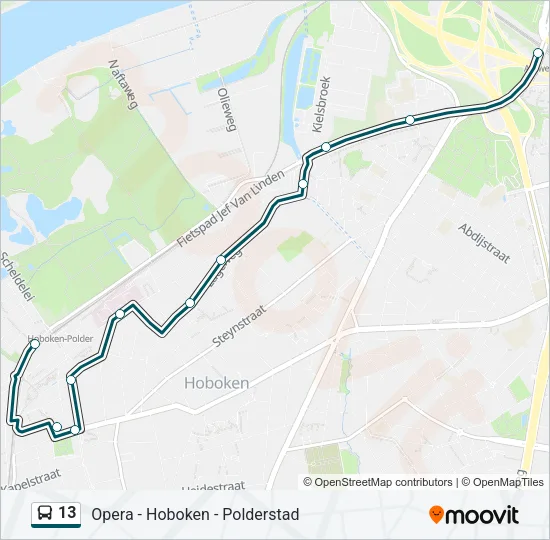 13 Bus Line Map