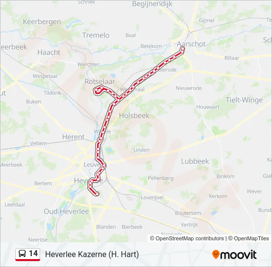 14 Bus Line Map