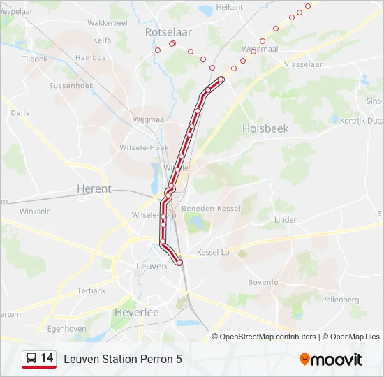 14 Bus Line Map
