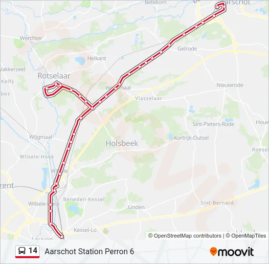 14 Bus Line Map