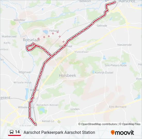 14 Bus Line Map