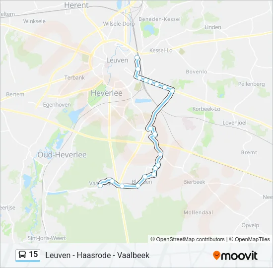 15 Bus Line Map