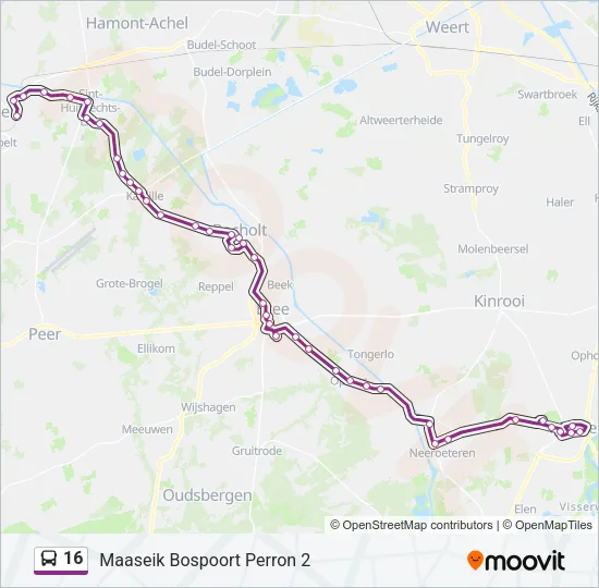 16 Bus Line Map