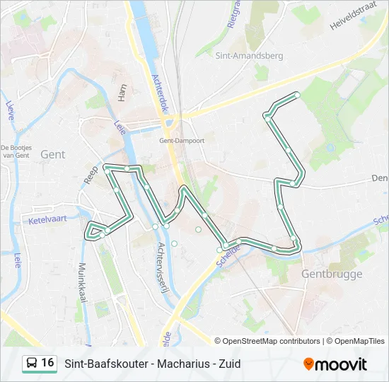 16 Bus Line Map