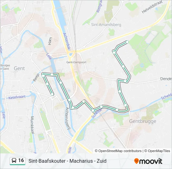 16 Bus Line Map