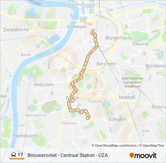 17 Bus Line Map
