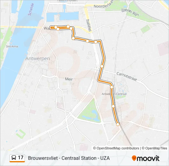 17 Bus Line Map