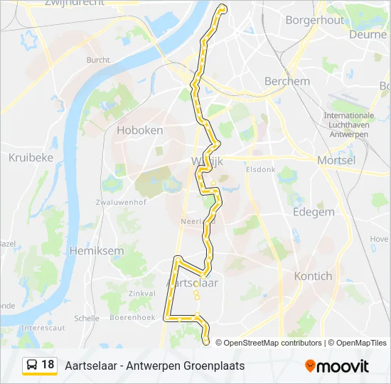 18 Bus Line Map