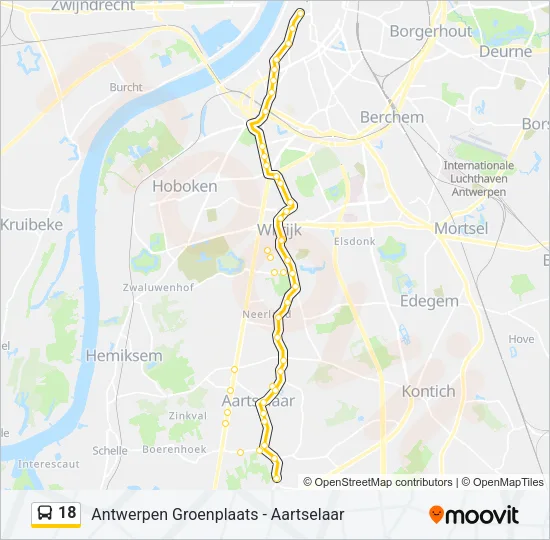18 Bus Line Map