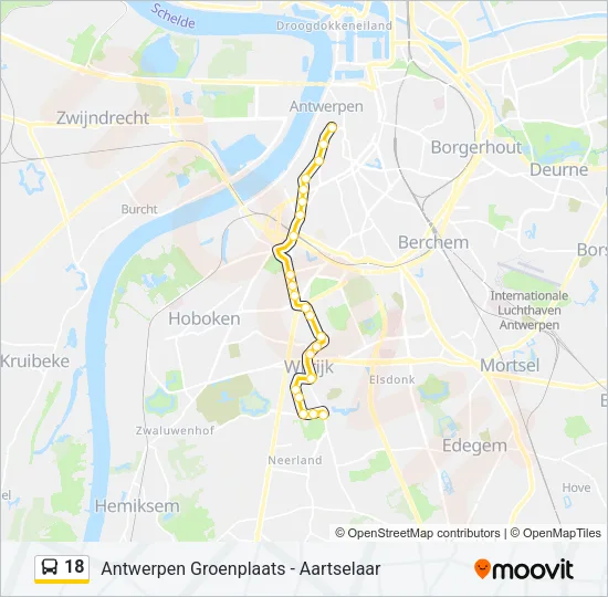 18 Bus Line Map