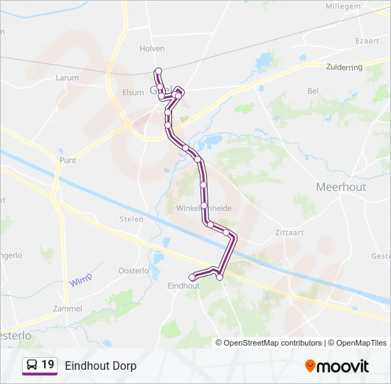 19 Bus Line Map