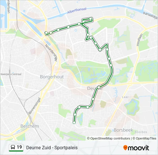 19 Bus Line Map