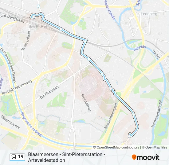 19 Bus Line Map