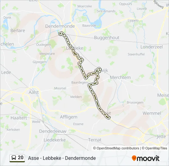 20 Bus Line Map