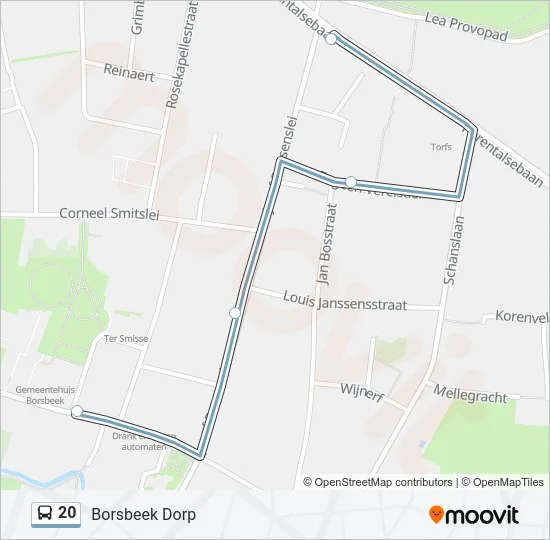 20 Bus Line Map