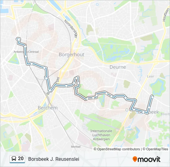 20 Bus Line Map