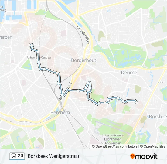 20 Bus Line Map