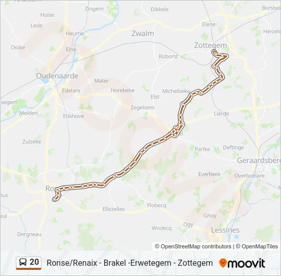20 Bus Line Map