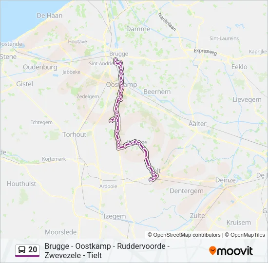 20 Bus Line Map