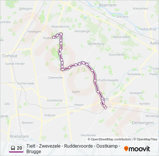 20 Bus Line Map
