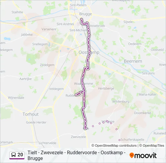 20 Bus Line Map