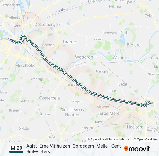 20 Bus Line Map