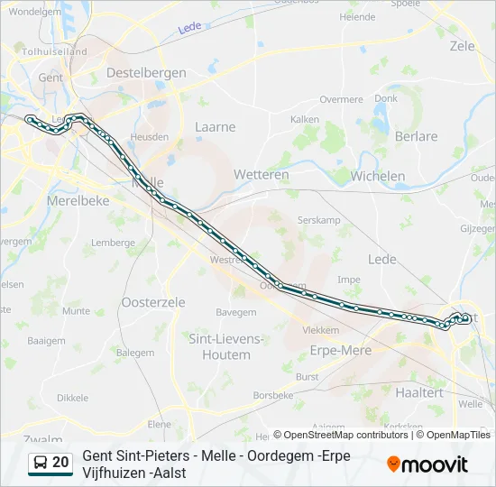 20 Bus Line Map