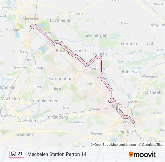 21 Bus Line Map