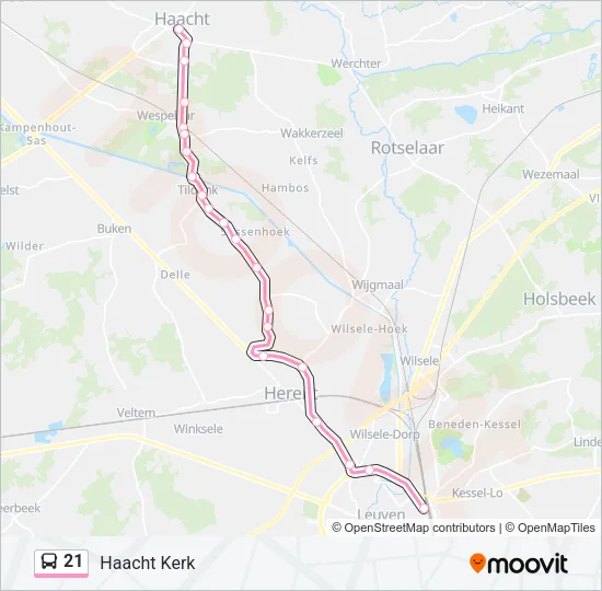 21 Bus Line Map