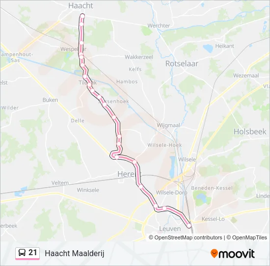 21 Bus Line Map