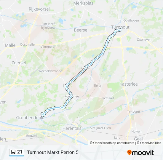 21 Bus Line Map