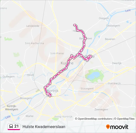 21 Bus Line Map