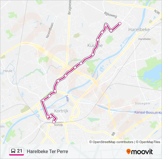 21 Bus Line Map