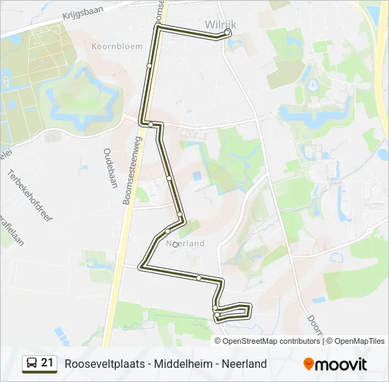 21 Bus Line Map