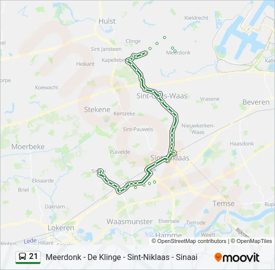 21 Bus Line Map