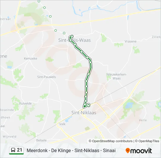 21 Bus Line Map