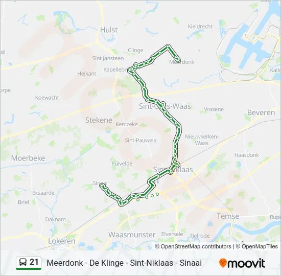 21 Bus Line Map