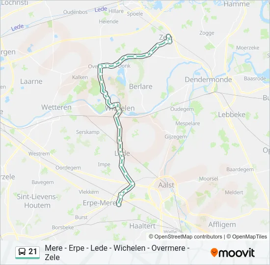 21 Bus Line Map