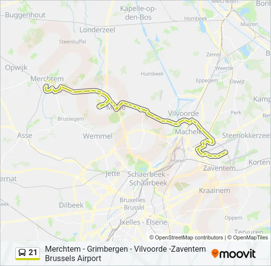 21 Bus Line Map