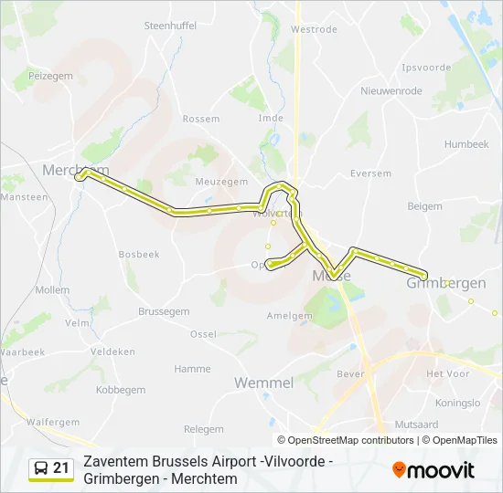 21 Bus Line Map