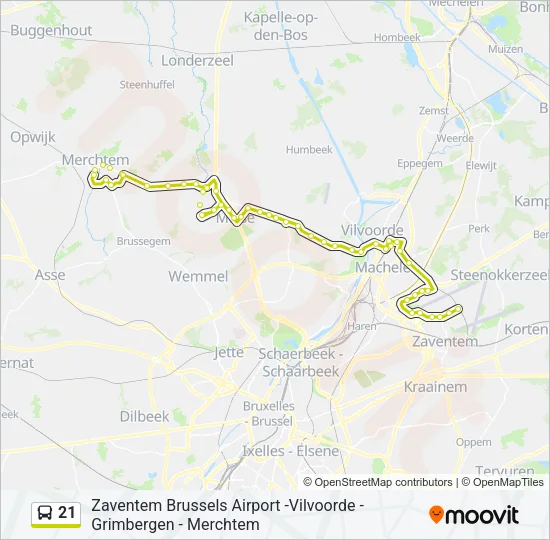 21 Bus Line Map