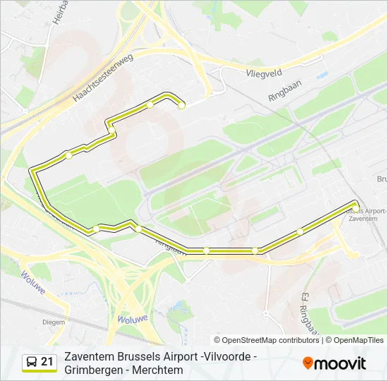 21 Bus Line Map