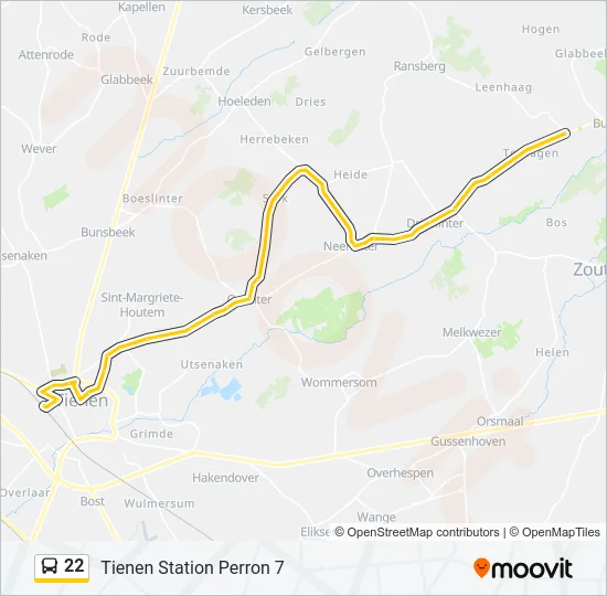 22 Bus Line Map